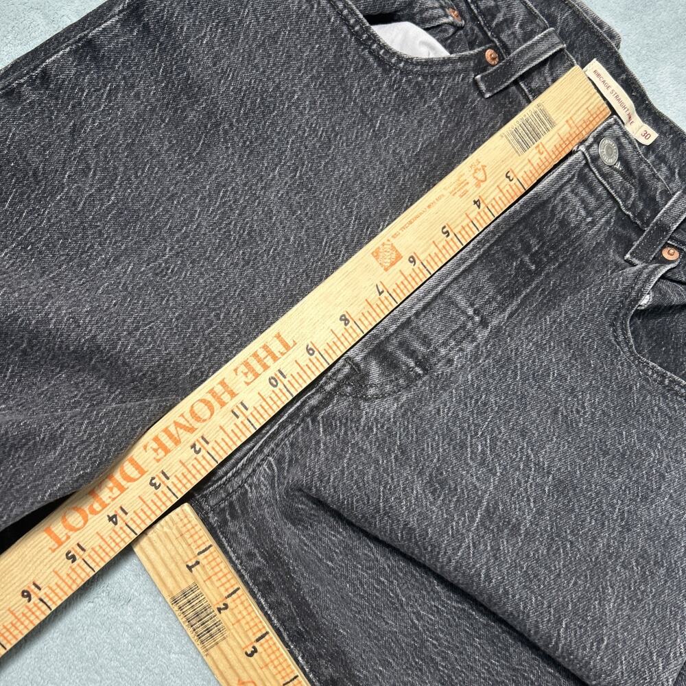Y2K 2000s Levis Premium Loose Baggy Jeans Womena 30x28 Black Relaxed Ribcage VTG - Picture 12 of 14